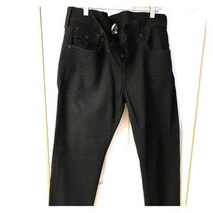 True Religion “Zach” Black washed Jeans, size 36”
